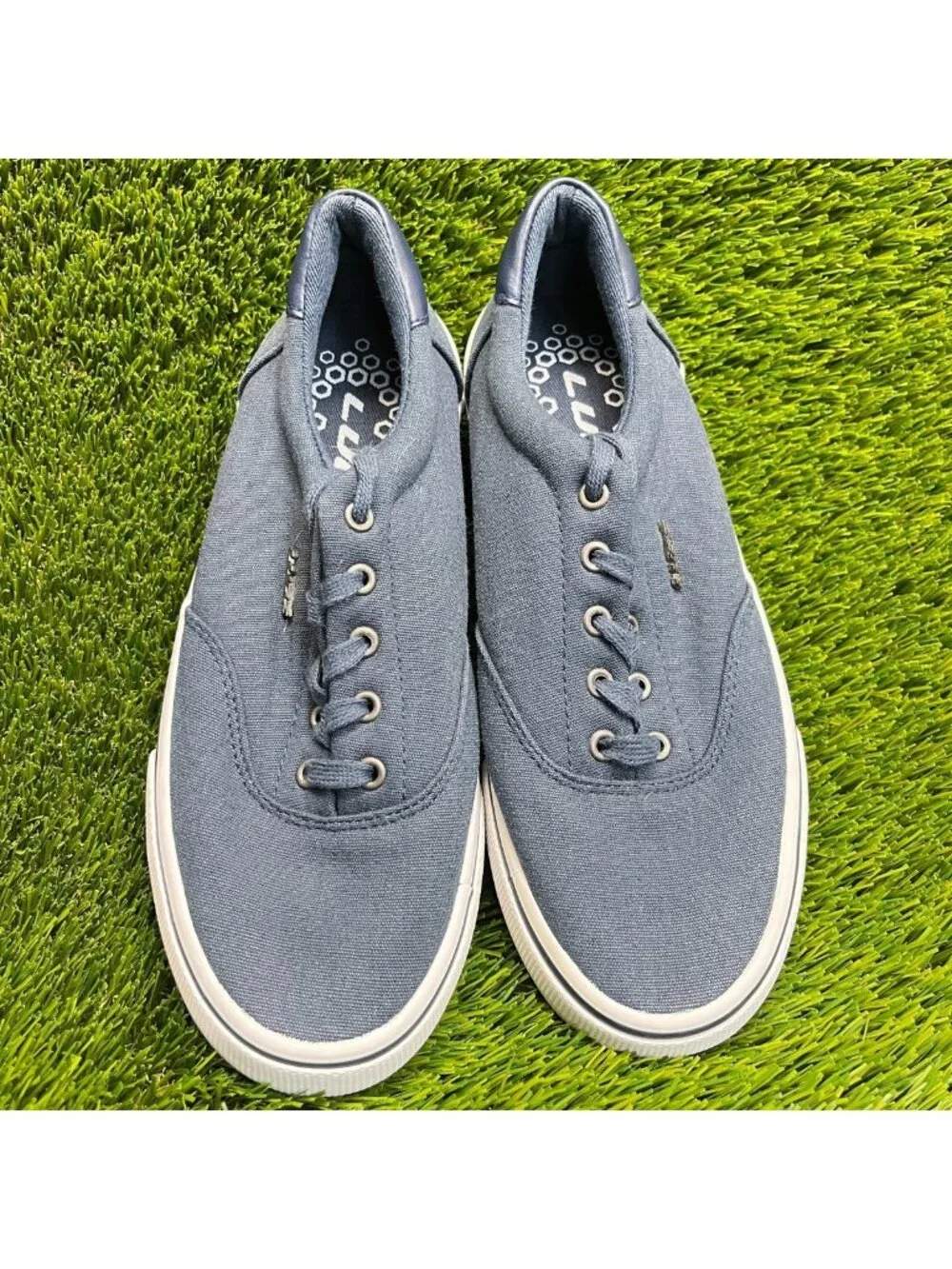 Lugz Flip Low Womens Size 8 Blue White Athletic Running Skate Shoes Sneakers